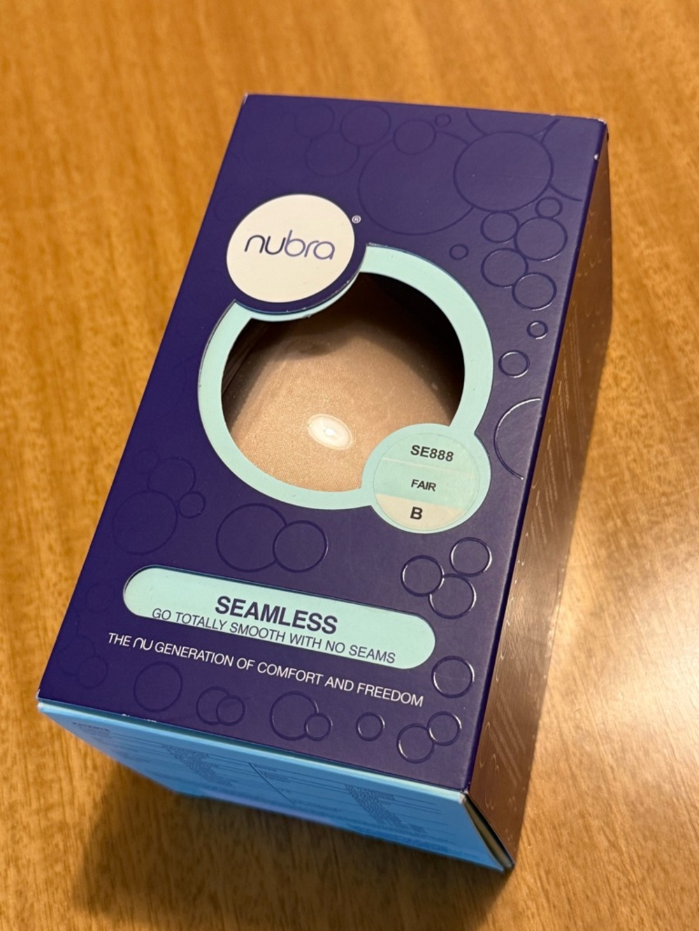 NuBra Seamless Adhesive Bra SE888 – Fair B – Strapless Backless Sticky Bra NEW
